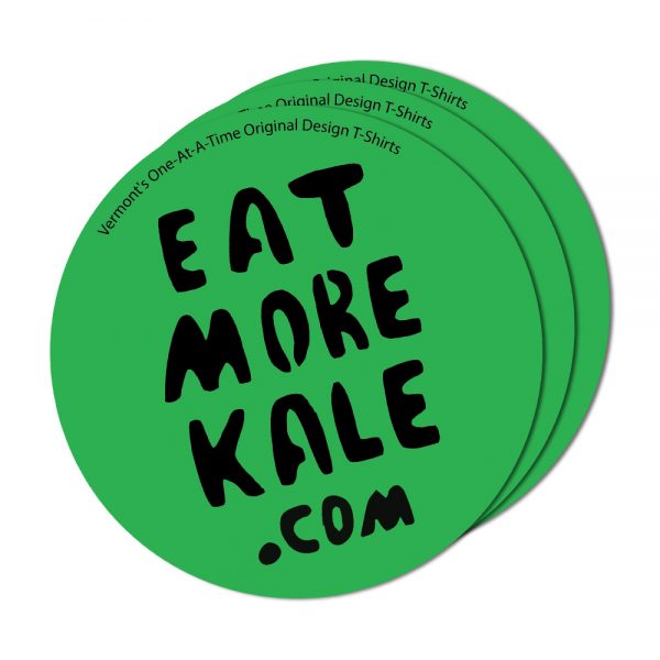 3-pack stickers of eat more kale design